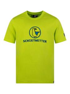 SCHIETWETTER Футболка Fiete Fireproof Stick цвета «лаймово-синий» с надписью «Плохая погода»