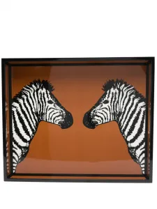 Поднос zebra, 5х43х35 см, Jonathan Adler, коричневый