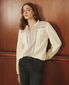 Женская футболка с длинным рукавом и вышивкой Lloyd'S, песочный