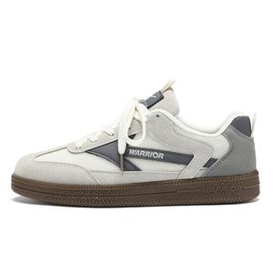 WARRIOR Антискользящие износостойкие низкие скейтерские кроссовки мужские - серый/бежевый/серо-голубой, цвет Gray/Beige/Gray Blue