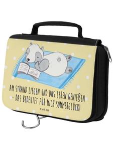 Mr. & Mrs. Panda Косметичка «Летнее счастье» с надписью пастельно-желтого цвета