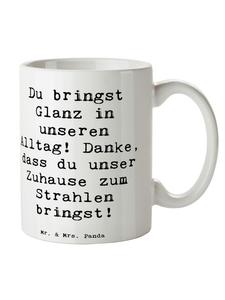 Кружка с надписью Уборщица белого цвета Mr. & Mrs. Panda