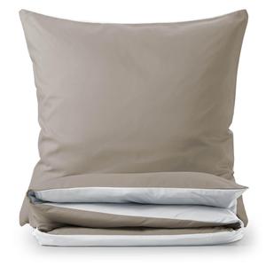 Двустороннее постельное белье Blumtal, 240x220 см, серо-коричневый/белый