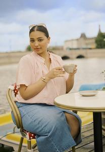 Блуза Kaffe Curve LISANA , Lotus/Light Pink