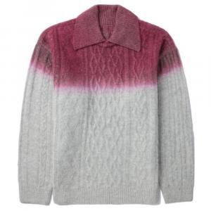 ADER ERROR Трикотажный кардиган для женщин, светло-серый, с лацканами, умеренной длины