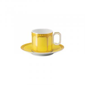 Swarovski x SIGNUM Чашка для эспрессо Jonquil, 2 предмета 0,08 л Rosenthal, белый/желтый/золотой