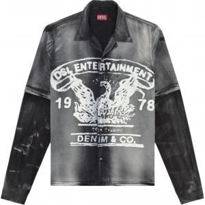 Рубашка S Eeklo Faded Bowling DIESEL, черный