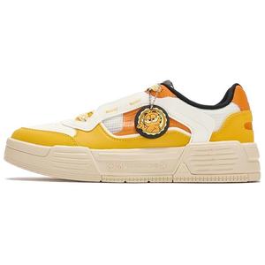 361° Нескользящие износостойкие низкие кроссовки для скейтбординга, мужские, белые, винтажные, желтые