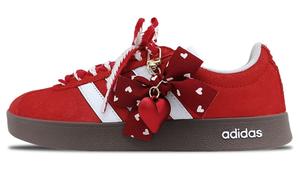 Adidas Neo Vl Court Classic дышащие влагоотводящие низкие кроссовки для скейтбординга унисекс красные