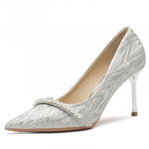 Тонкие каблуки Высокие каблуки 8 см Женские RoseDoris, Серебристый