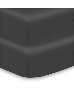 Дышащая простыня из детского хлопка и перкаля, для матраса для детской кроватки и кроватки размером 52 x 28 дюймов (2 шт.) BreathableBaby, черный