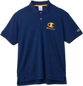 Мужская рубашка-поло для гольфа, короткий рукав, быстросохнущая, с защитой от УФ-излучения, логотип в одной точке Champion, темно-синий