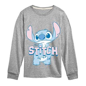 Мальчиковая футболка с длинным рукавом и принтом Stitch Disney