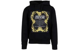 Худи с принтом логотипа baroque VERSACE JEANS COUTURE, черный
