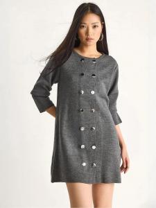 Bianco Lucci Вязаное платье в сером цвете