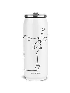 Mr. & Mrs. Panda Белая бутылка для напитков в форме медведя, без надписи