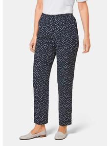 Тканевые брюки GOLDNER Louisa, цвет marine/sand/gemustert