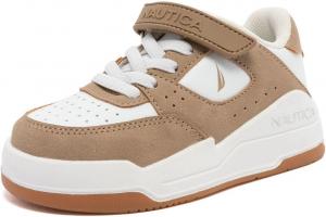 Детские кроссовки Nautica с регулируемыми ремешками, Удобные повседневные кеды для мальчиков и девочек, малышей и маленьких детей, хаки