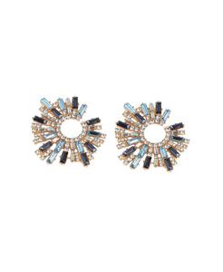 Женские серьги-гвоздики с кристаллами SOHI, Blue