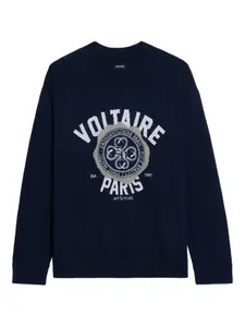 Свитер blazon с графичным принтом Zadig&Voltaire, синий