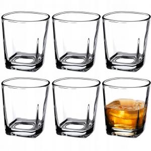 Стаканы KADAX, набор из 6 шт., стаканы для сока, прочные стаканы для воды, набор стаканов, универсальные стаканы из высококачественного стекла, стаканы для виски, стаканы для воды, напитков, вечеринок (Romi, 250 мл)