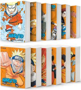 Naruto 3-in-1 Edition Manga Set Vol. 1-12 by Masashi Kishimoto (Viz Media)