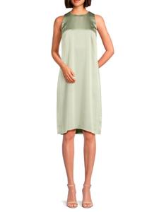Платье Slim Fit из атласа без рукавов Vince, цвет Light Jade
