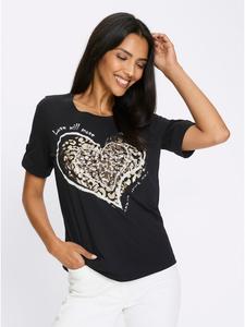 Рубашка с короткими рукавами черного и золотого цветов Sieh an!