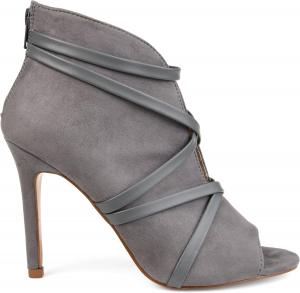Женские ботильоны Brinley Co. с вырезами, Grey Faux Suede