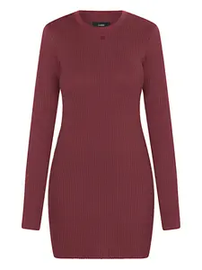 Платье мини с длинными рукавами Amiri, красный