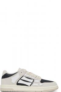 Серые и черные блестящие замшевые кроссовки Skel Top Low AMIRI