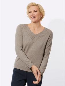 Свитер с V-образным вырезом из кунжутного меланжа WITT WEIDEN