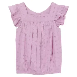 Тканый топ с люверсами для девочек 2–16 лет Lands' End, цвет sunset purple