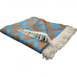 Вондеке Maroccan Shiraz с захватывающим узором, пушистый плед Adam, синий