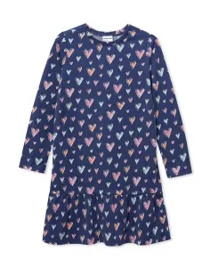 Детская ночная сорочка с длинными рукавами из джерси Lands' End, фиолетовый