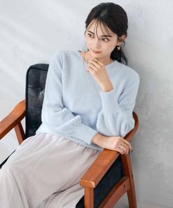 Вязаный свитер с V-образным вырезом и ворсом, украшенный блестками Avv, цвет Light Blue