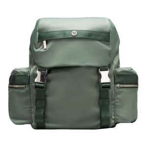 Lululemon Переработанный полиэстеровый рюкзак мини унисекс серый эвкалипт и зеленый, Gray Eucalyptus & Green