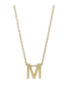 Adeliás Женское колье - буква N из нержавеющей стали 45+5 в золотом исполнении