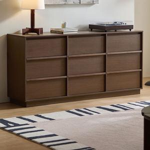 Lin'S Home Furnishing Комод 159 см для гостиной настенный в винтажном стиле, 9 ящиков, каркасная линия