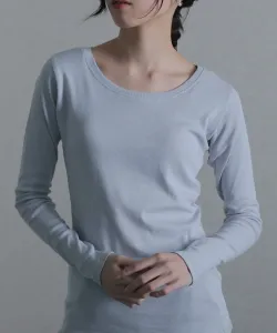 Футболка с длинными рукавами, сшитая из лоскутков, аккуратный топ, блузка с длинными рукавами Pourvous, цвет Ice Gray