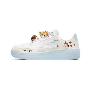 January 1.0 Амортизация, Износостойкие Лоу-топ Скейтборд Кроссовки Женские LINING, бежевый белый синий