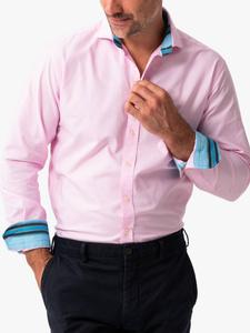 Оксфордская хлопковая рубашка Regular Fit African Kikoy KOY, Pink Mid