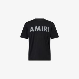 Футболка Amiri с принтом в виде трафаретного логотипа, черный