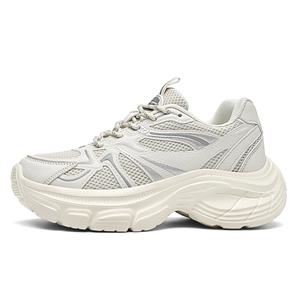 Женские кроссовки с низким верхом и массивной подошвой, устойчивые к скольжению AOKANG, Pearl Beige[Standard Sports Shoe Size]