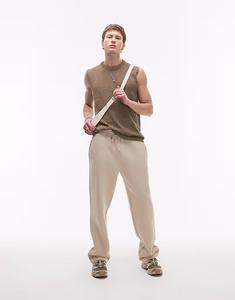 Topman прямые джоггеры в цвете stone