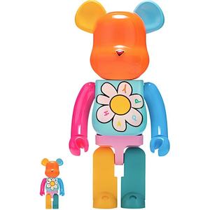 MIRA MIKATI Candy Color Hand Drawn Floral Pattern 100%400% BE@RBRICK