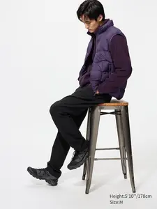 Теплые эластичные брюки (удлиненные) Uniqlo, 09 black