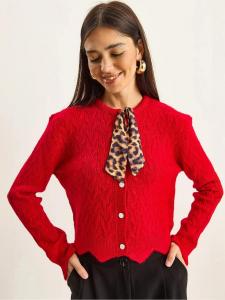 Bianco Lucci Вязаный кардиган красного цвета