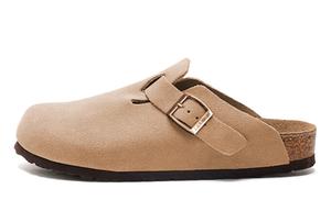 KANGLONG Закрытые тапочки на полпятки в стиле Birkenstock, летние унисекс, хаки, цвет Khaki
