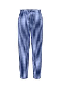 Мужские пижамные штаны из длинного поплина в клетку, синие El Búho NOCTURNO, синий